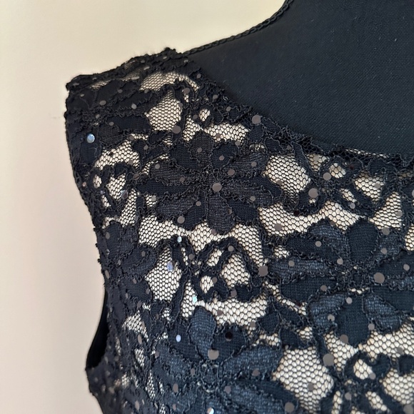 *CONNECTED APPAREL* Black x Tan Sleeveless Formal Dress NWT Size 8 - Picture 3 of 8